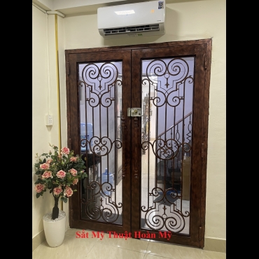 CỬA ĐI SẮT MỸ THUẬT CD_015