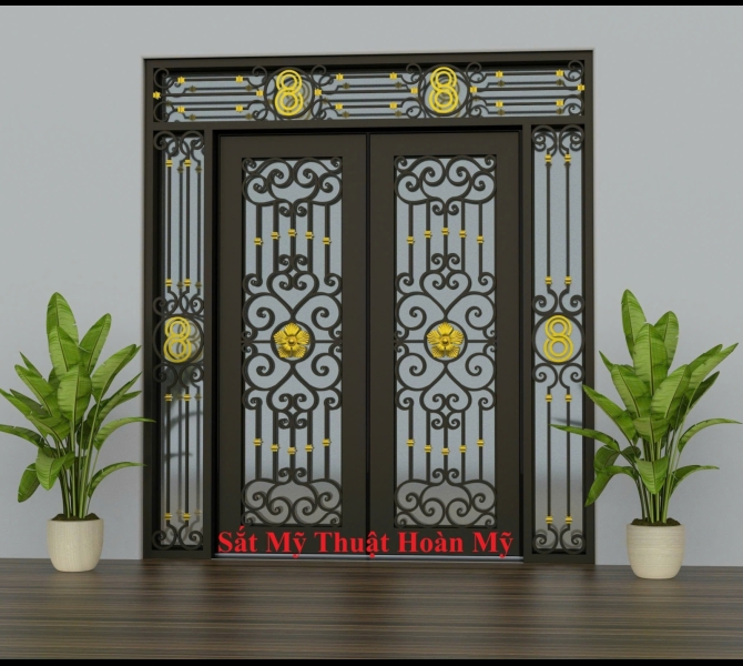 CỬA ĐI SẮT MỸ THUẬT CD_008